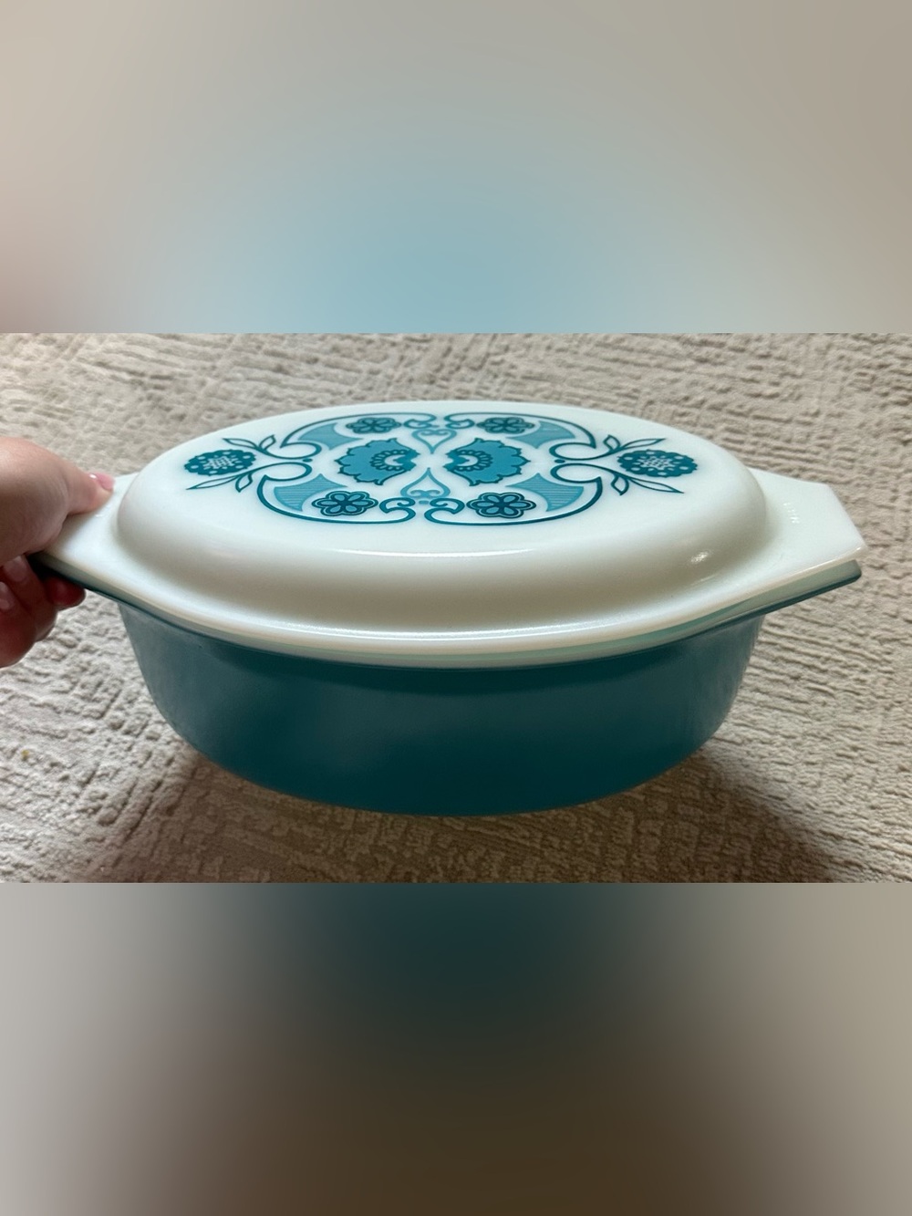 Vintage Pyrex Blue Horizon 2-1/2 Quart Casserole Dish